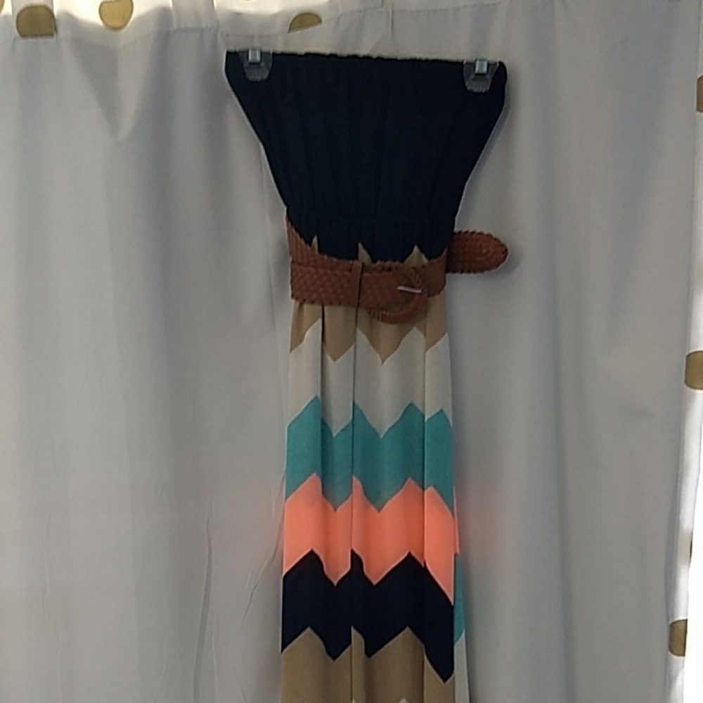 Strapless maxi dress